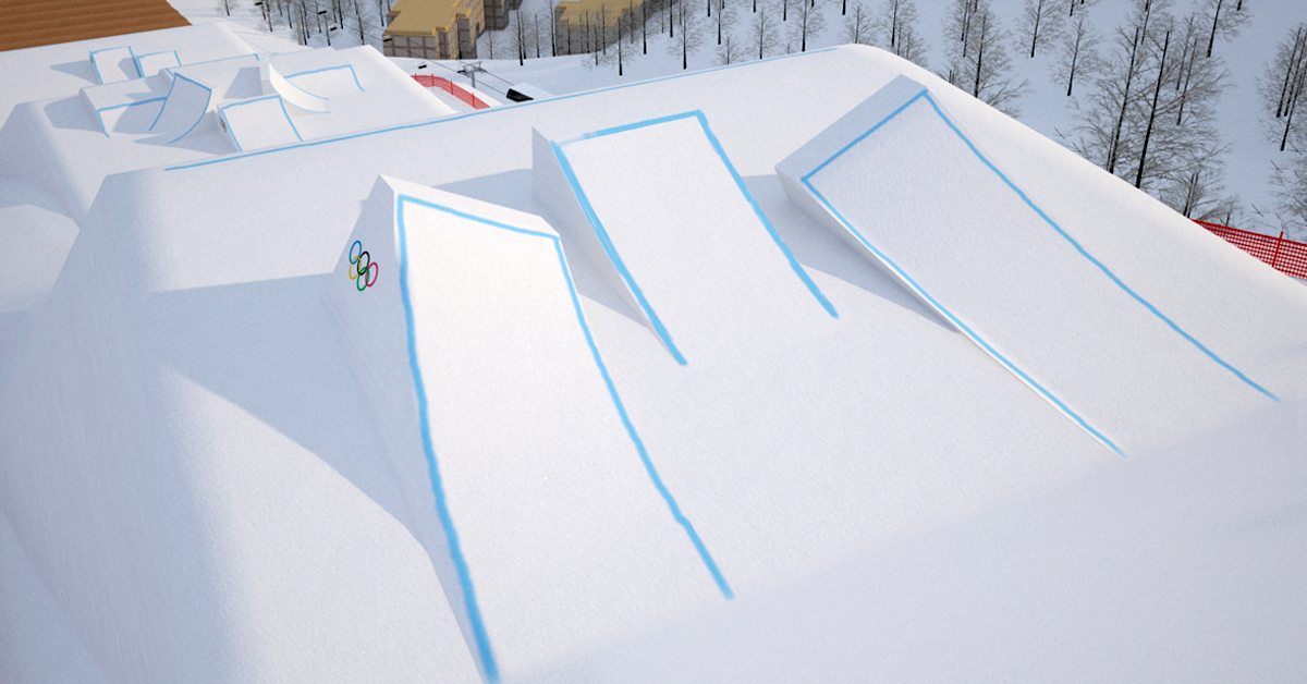 Here's your first look at the Olympic slopestyle course in Pyeongchang